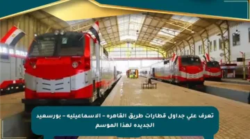 تعرف على جداول قطارات طريق القاهرة – الإسماعيلية – بورسعيد الجديدة لهذا الموسم